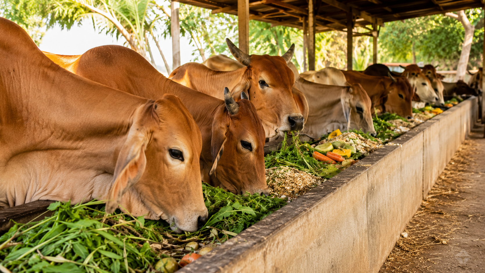 Daily fodder and grains for Gau Mata