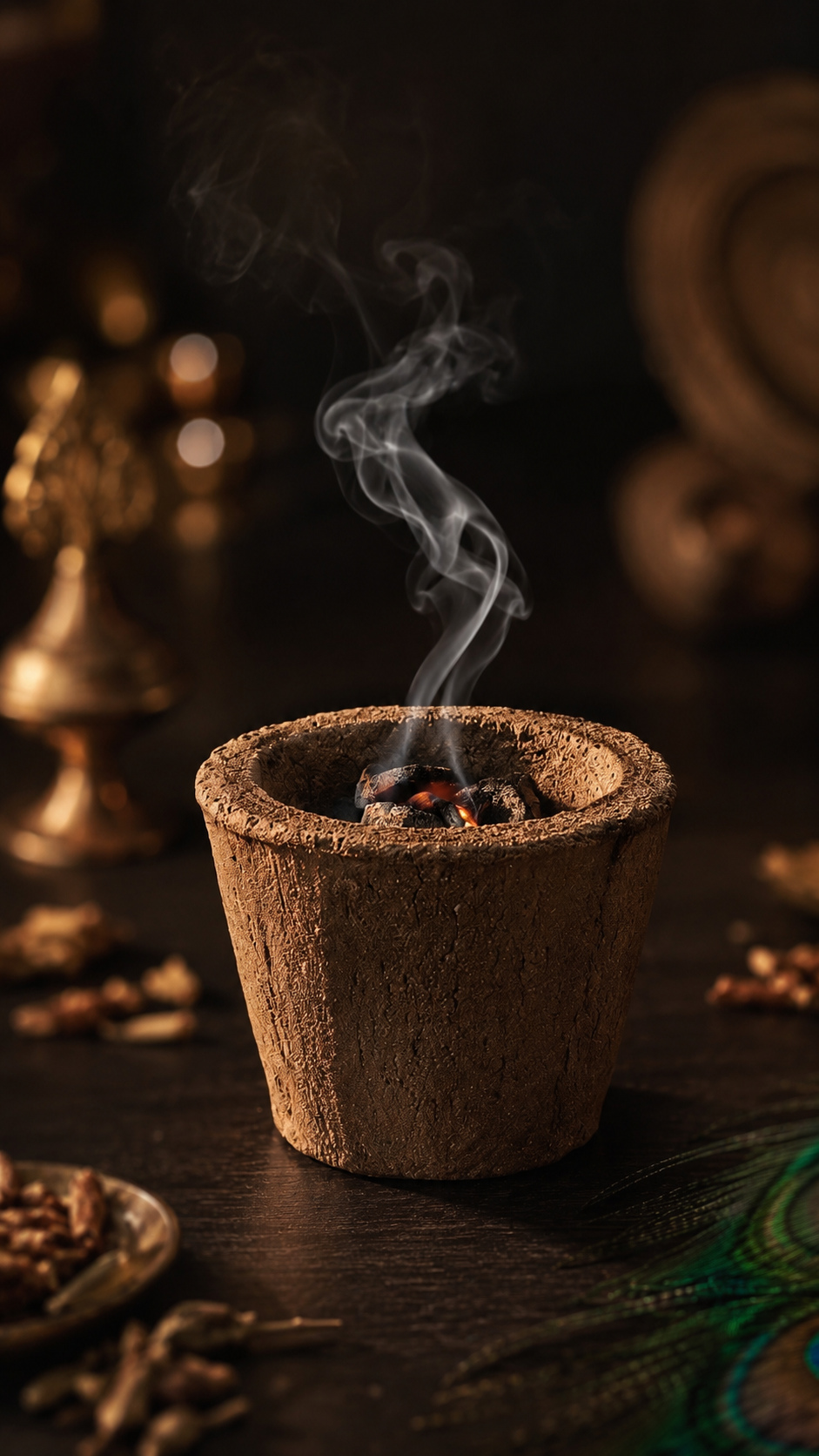 Sambrani cups being prepared for packing